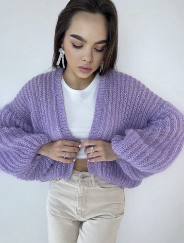 Primark purple knit cardigan - purple,