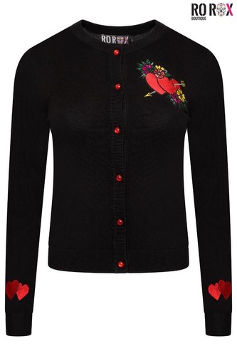 Gothic strick cardigan mit - gothic,