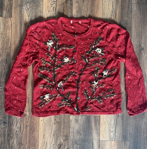 Vintage rote strickjacke - rote,