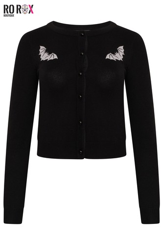 Gothic strick cardigan mit - strick,