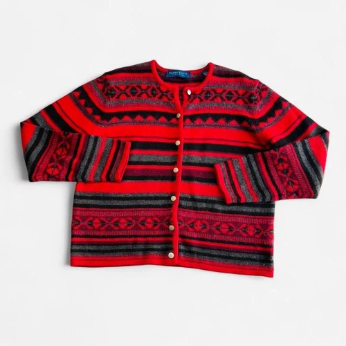 Vintage rote fair isle - rote,
