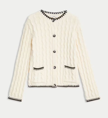 Strickjacke zopfmuster - m&s,