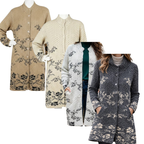 Damen lange länge strickjacke - damen,