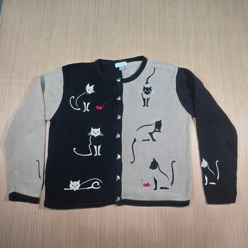 Vintage cat embroidered - cat,