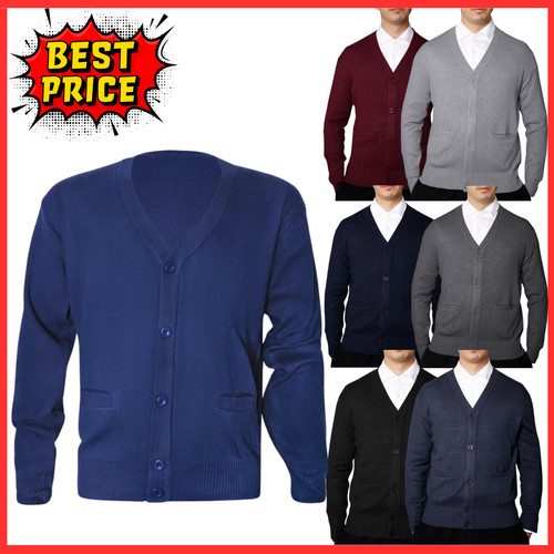 Herren uni knopfleiste - uni,