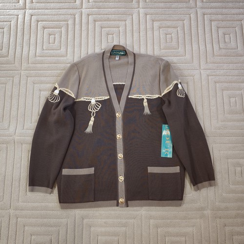 Vintage jour strickjacke braun - jour,