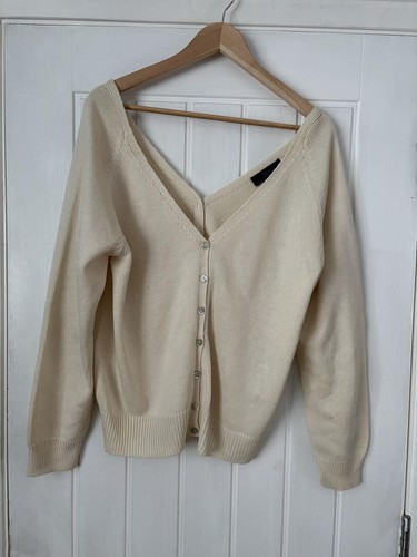 Zara cremefarbene strickjacke - zara,