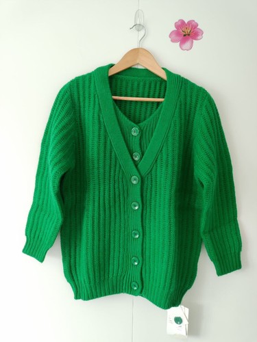 Grüner cardigan pullover aus - grüner,